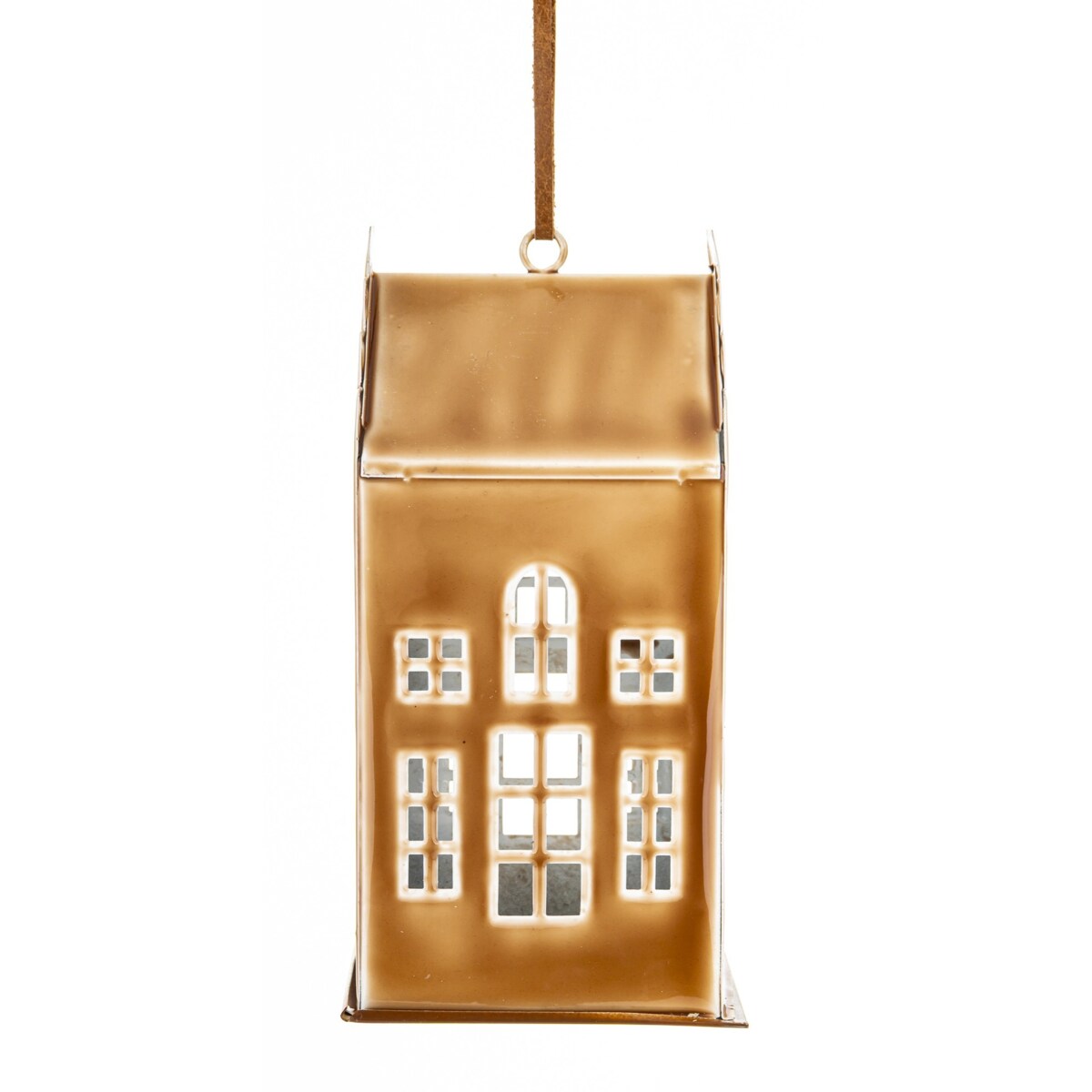 Dekoracja - domek metalowy kawowy 19x9x9,5 cm KOFFIE