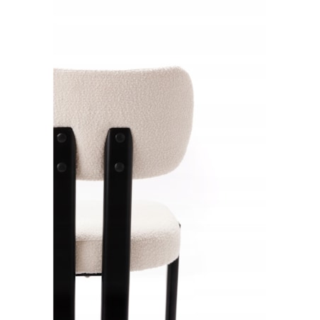 ZESTAW 2 SZTUK Krzesła LUNAR Biało-Czarne Tapicerowane Nowoczesne Loft