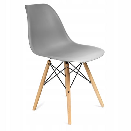 Krzesło skandynawskie plastikowe EVA szare