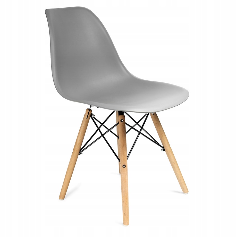 Krzesło skandynawskie plastikowe EVA szare