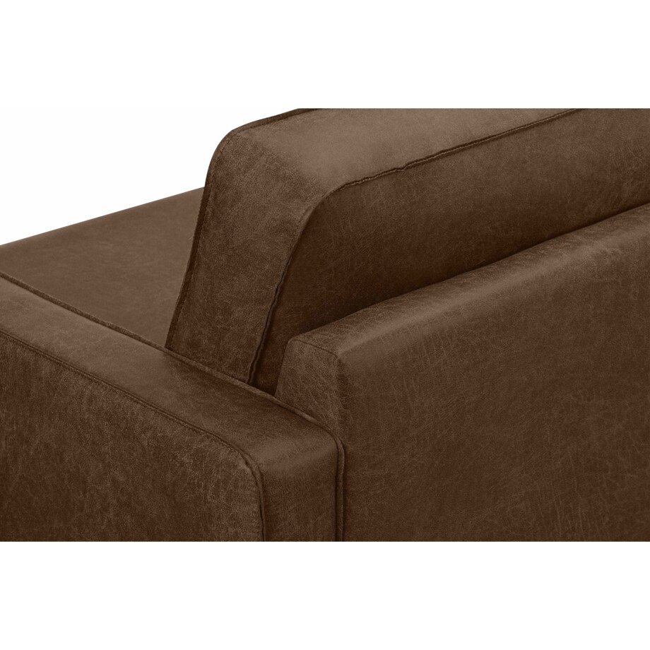 KONSIMO INVIA Fotel w stylu loftowym koloru ciemnobrązowego