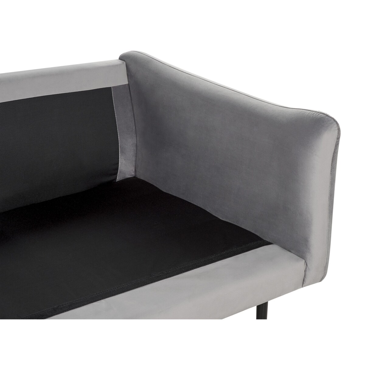 Sofa welurowa 3-osobowa szara VINTERBRO