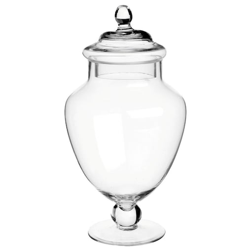 Słoik na cukierki, słój, szklany pojemnik z pokrywką, 30 cm