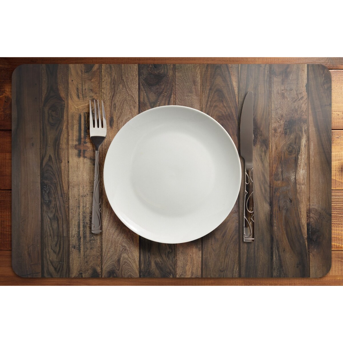 Komplet mat pod talerz Drewniane panele, 6 szt. 45x30cm