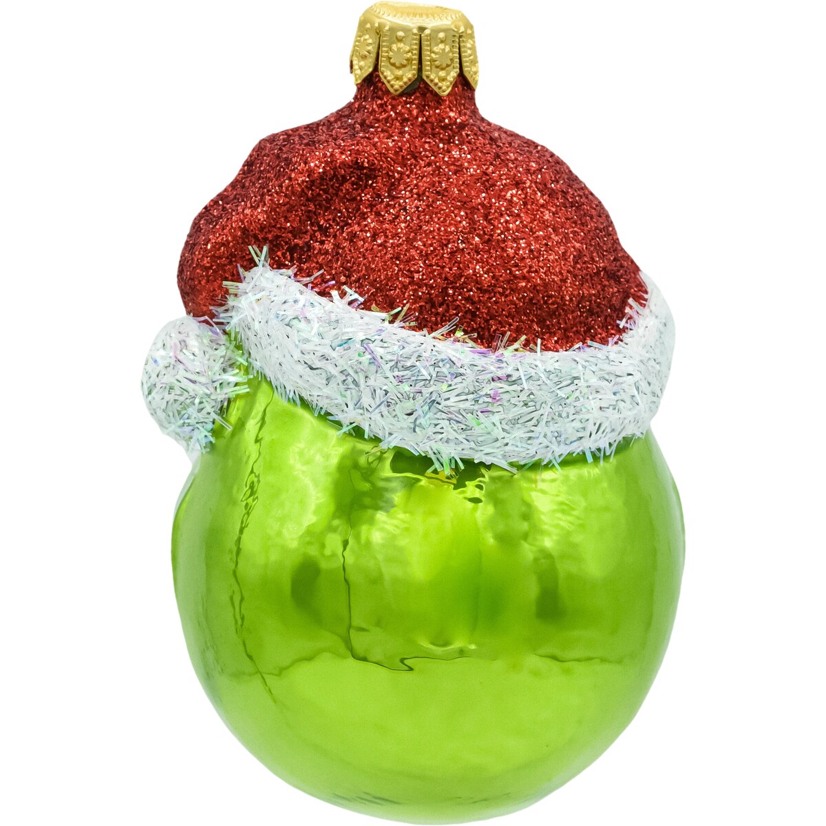 Bombka choinkowa: Ogr w czapce Mikołaja