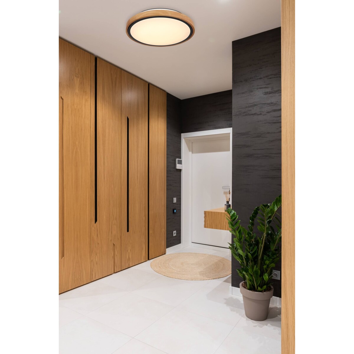 Plafon okrągły Bruno 41764-12 ekologiczny LED 12W drewniany