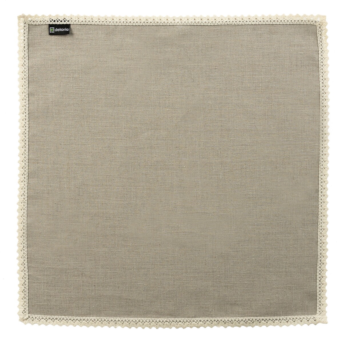 Komplet lnianych serwetek z koronką 4szt., lniany, 48 x 48 cm, Linen