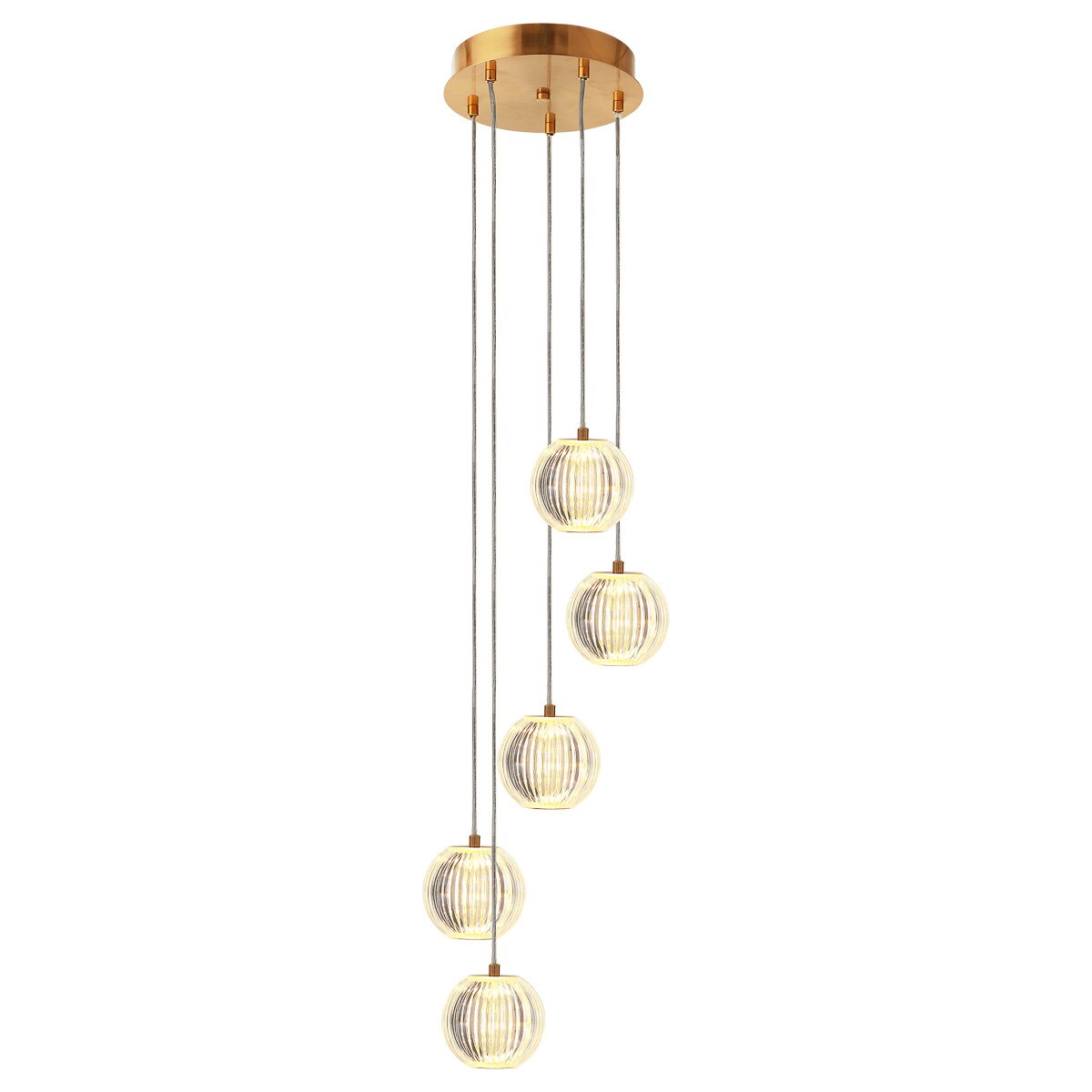 Lampa sufitowa wisząca Light Prestige Brillant złoty LED CCT 3000K/4000K/6000K (regulowana) 1 szt.