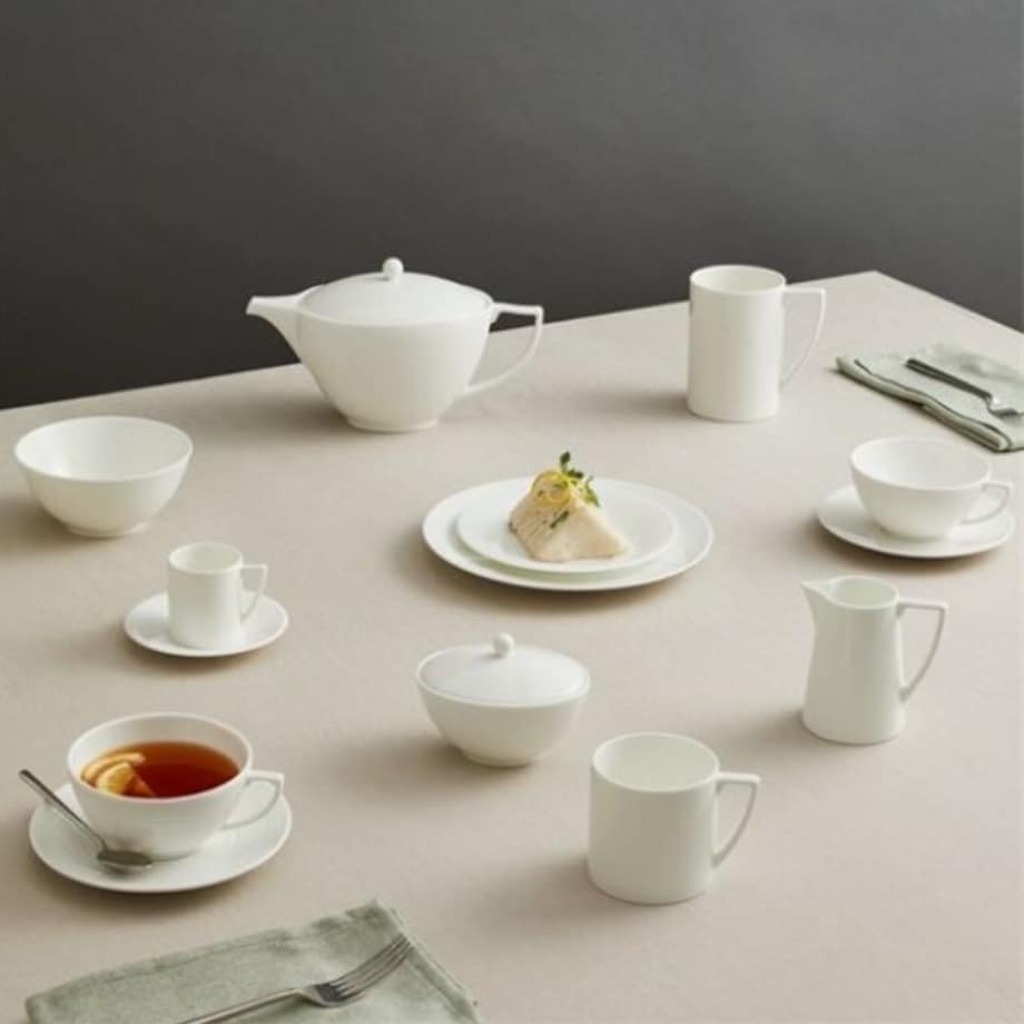 Filiżanka do espresso ze spodkiem Jasper Conran White Wedgwood