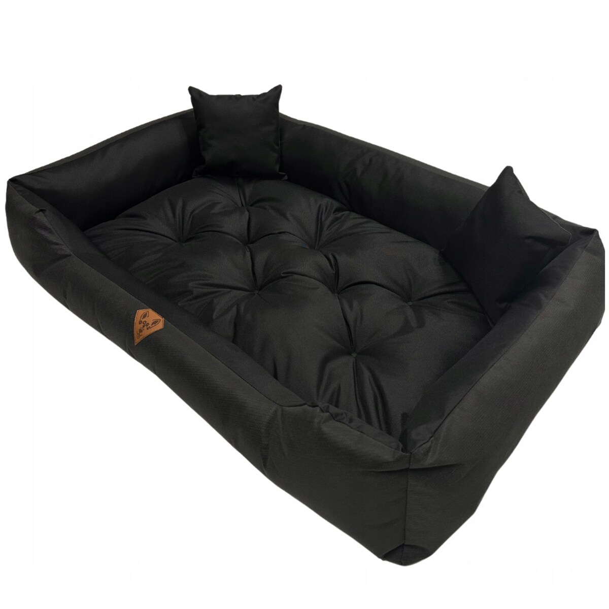 Legowisko Dla Psa Kanapa Posłanie 145X115 Cm Wodoodporne Poduszki Pikowane Czarne
