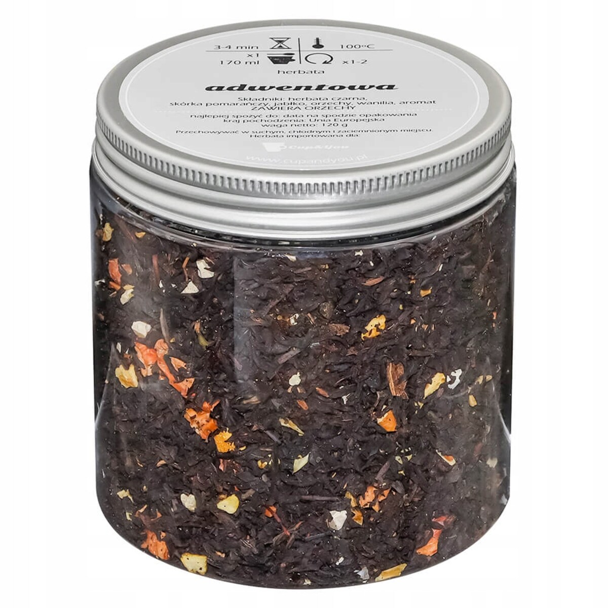 Herbata czarna ADWENTOWA o smaku pomarańczy z cynamonem i przypraw PREMIUM - herbata liściasta sypana mieszanka napar susz - gotowa na prezent upominek