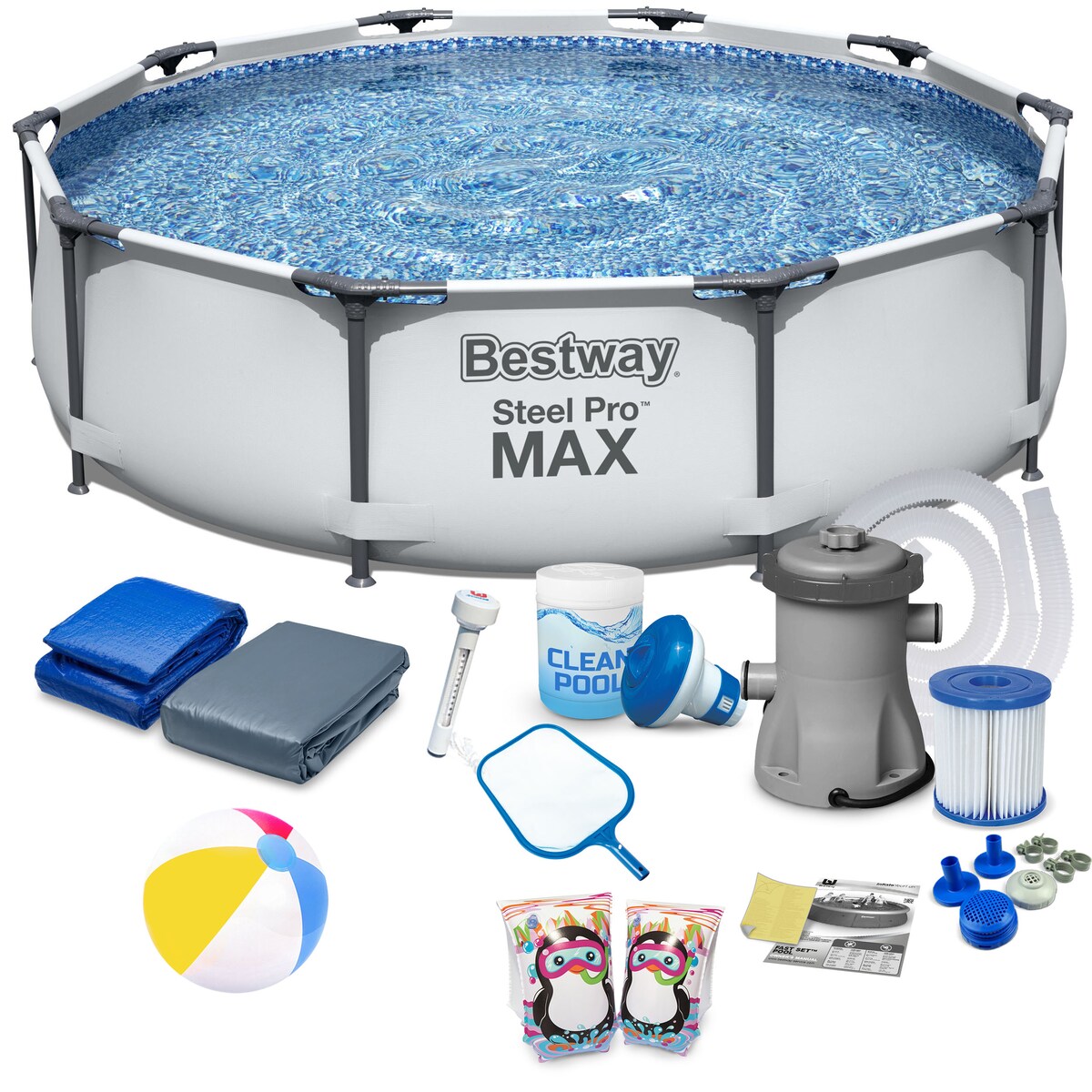 Basen ogrodowy stelażowy 305x76cm Bestway 17w1 max