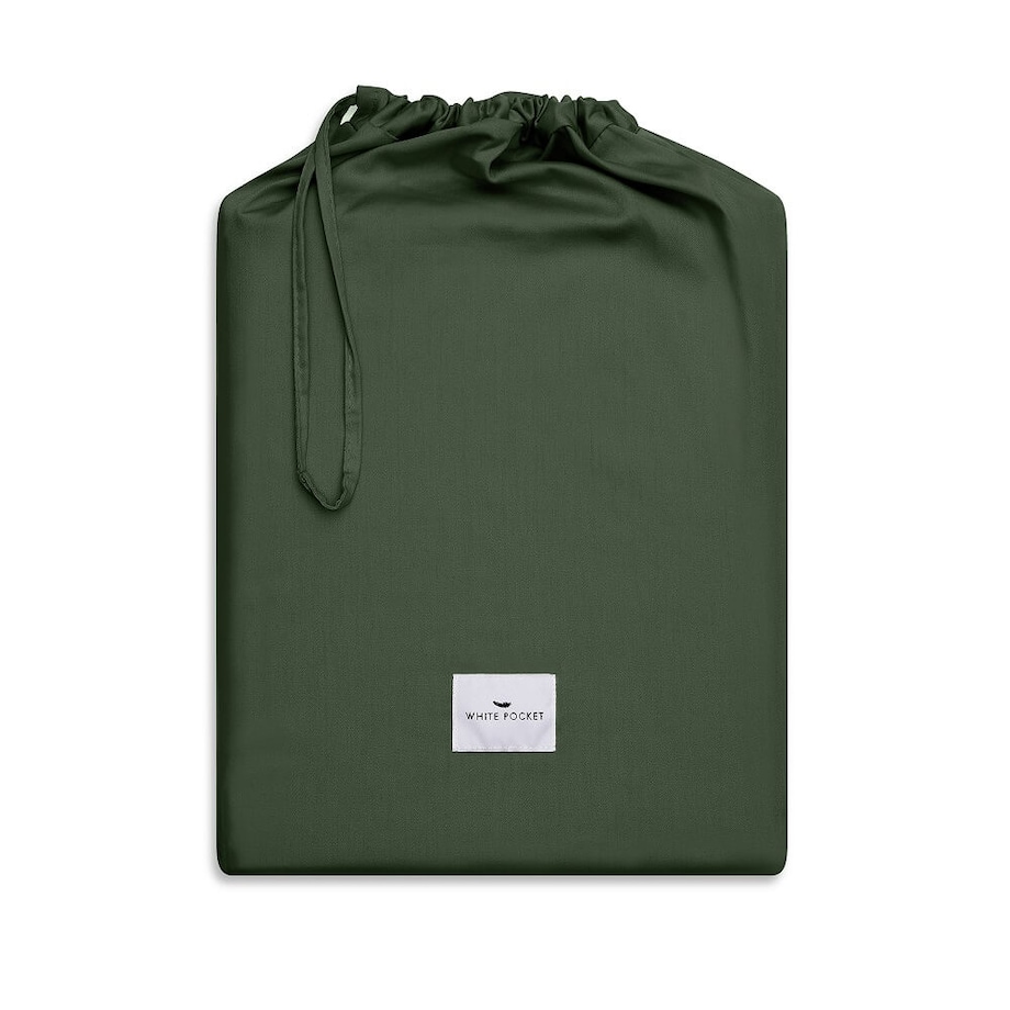 Pościel satynowa forest green 200/200 + 2 x 50/60 cm