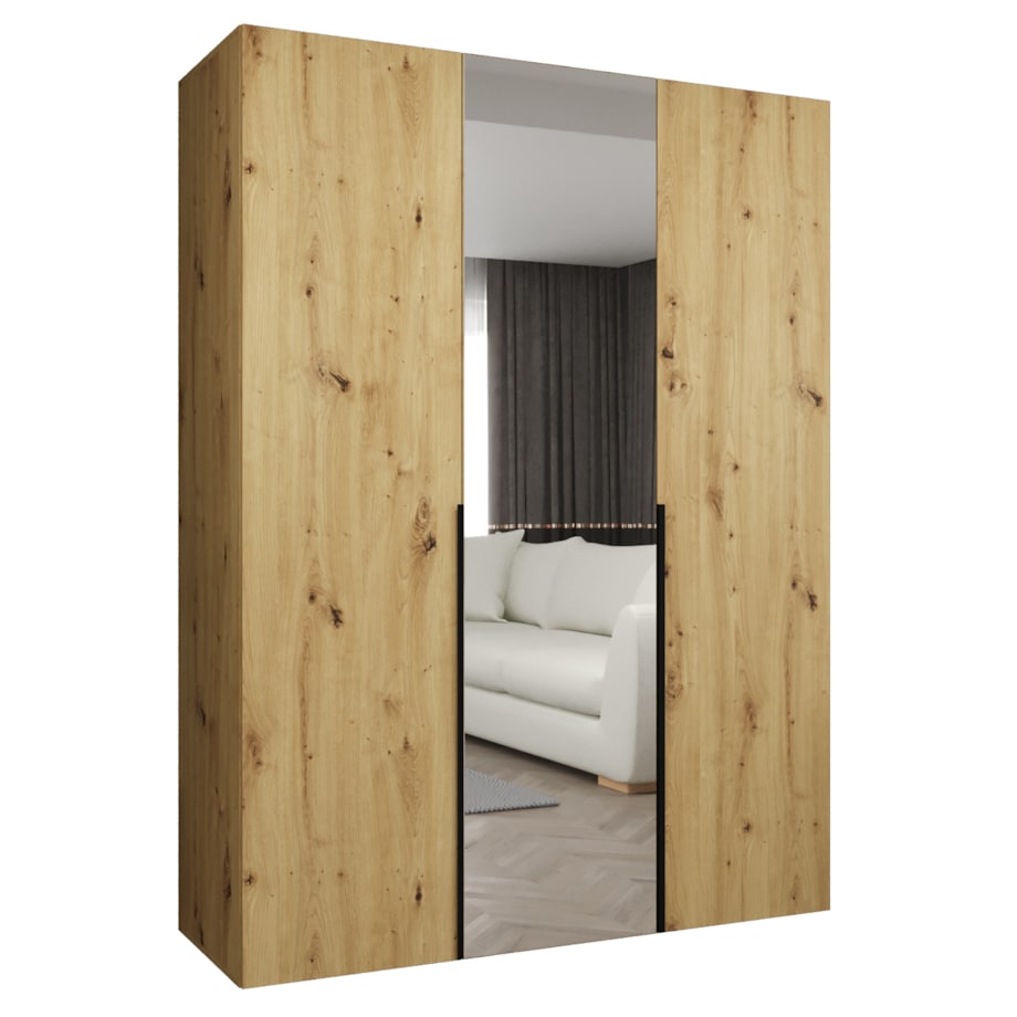 Szafa uchylna otwierana ALICANTE 2 150 wys. 202 cm Artisan + u. Czarny