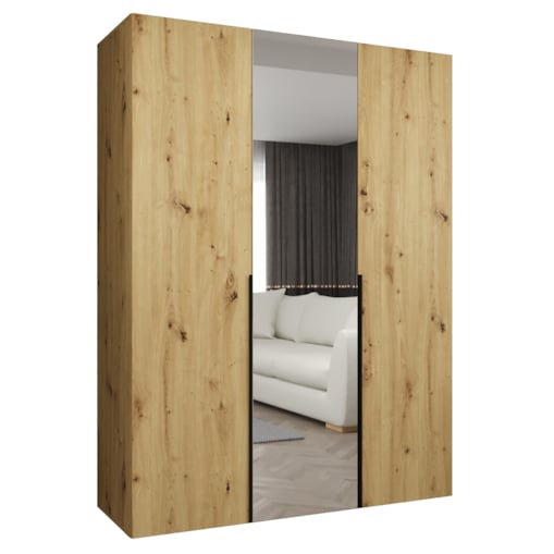 Szafa uchylna otwierana ALICANTE 2 150 wys. 202 cm Artisan + u. Czarny