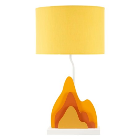 Lampa stołowa Color - A, kolor wielokolorowy, płyta MDF, żelazo i tkanina, 30 x 30 x 57 cm, 1 x E27, max. 40 W, do salonu i sypialni, Mauro Ferretti