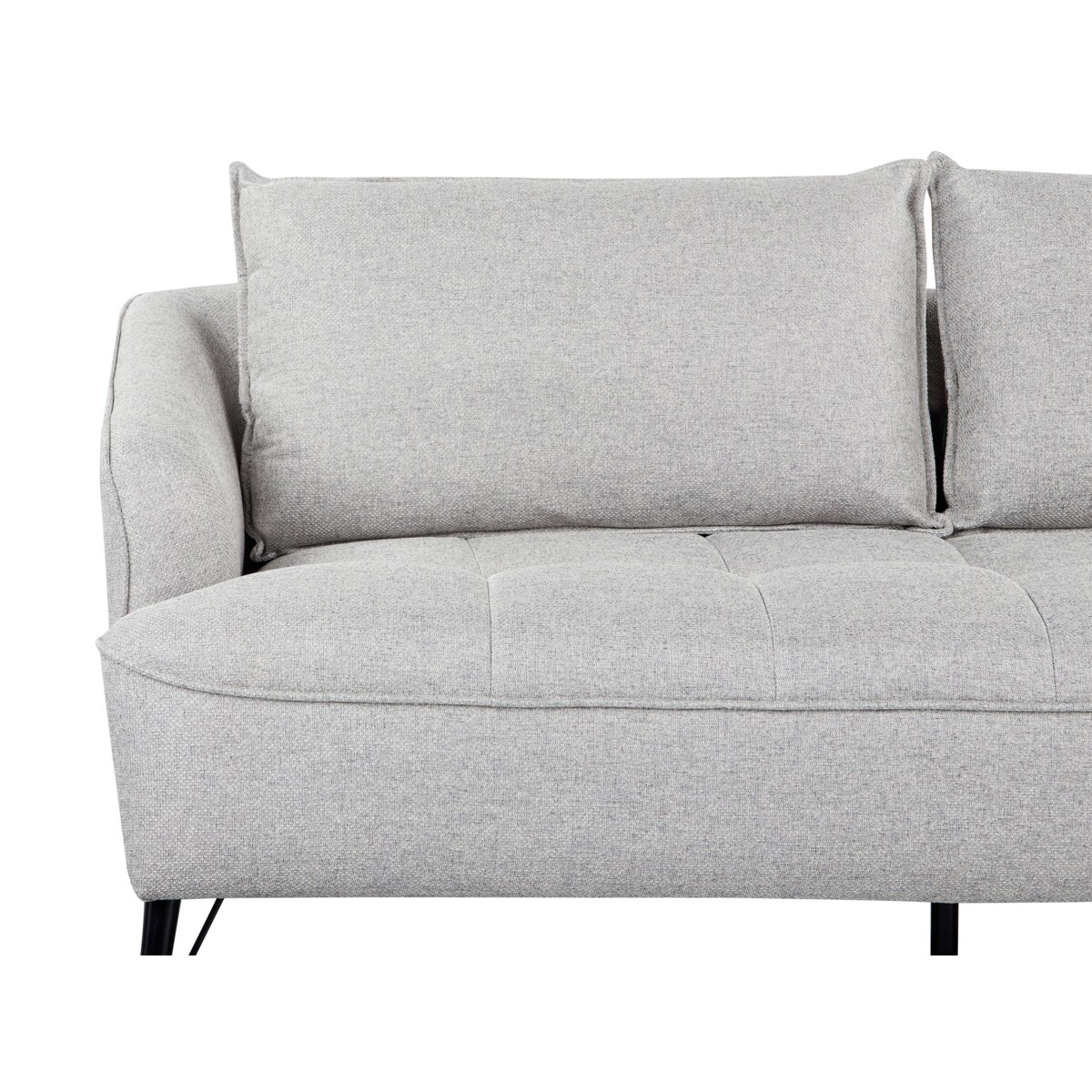 Sofa 3-osobowa szara HOBRO