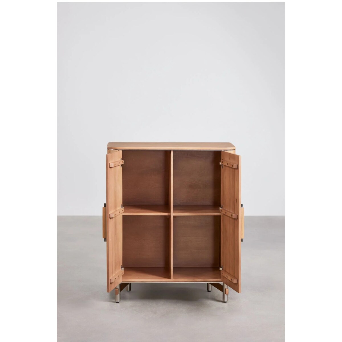 Komoda z drewna mango i stali, 90 cm, Osaka