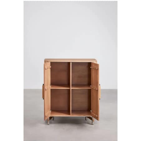 Komoda z drewna mango i stali, 90 cm, Osaka