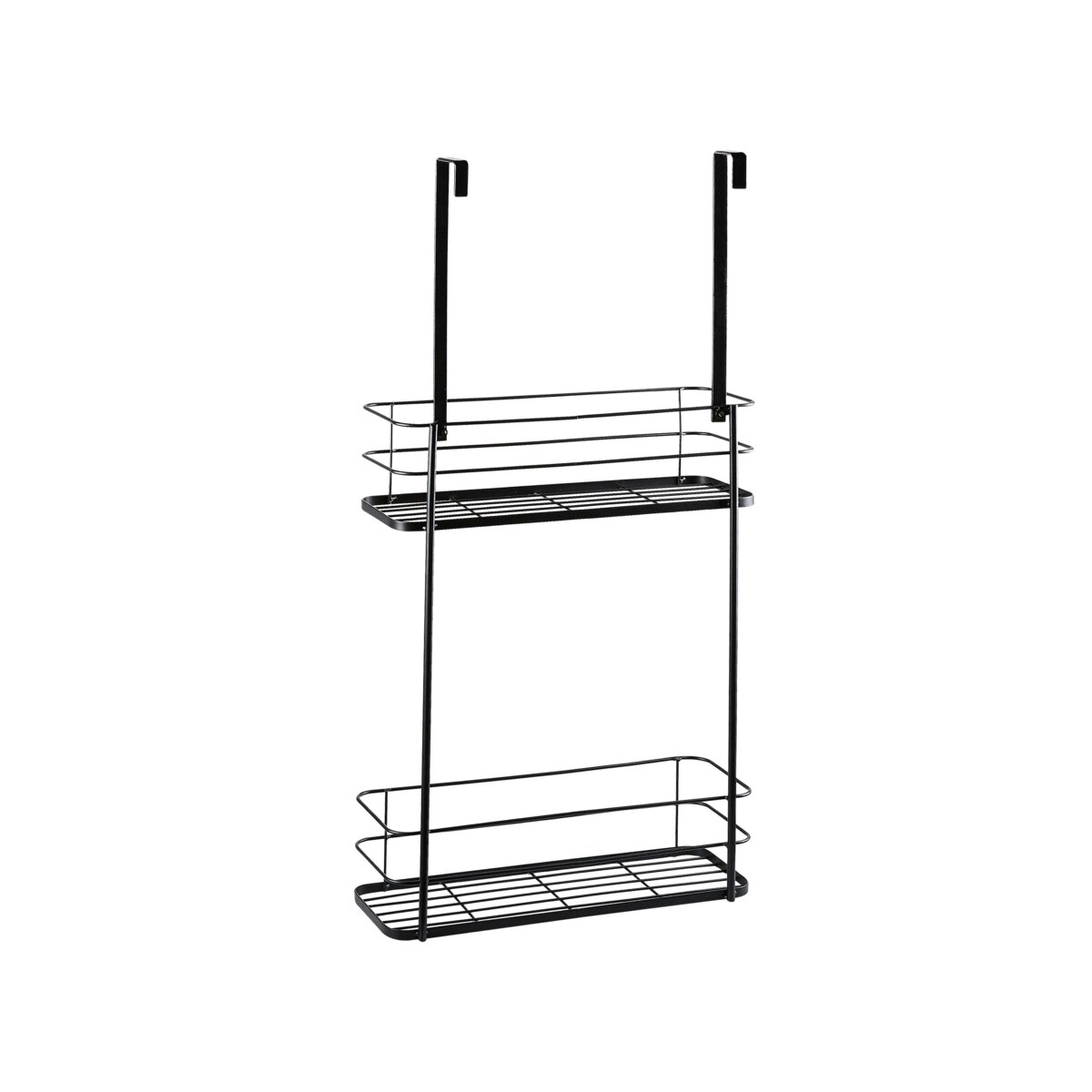 Półka wisząca łazienkowa metalowa czarna TAYASU