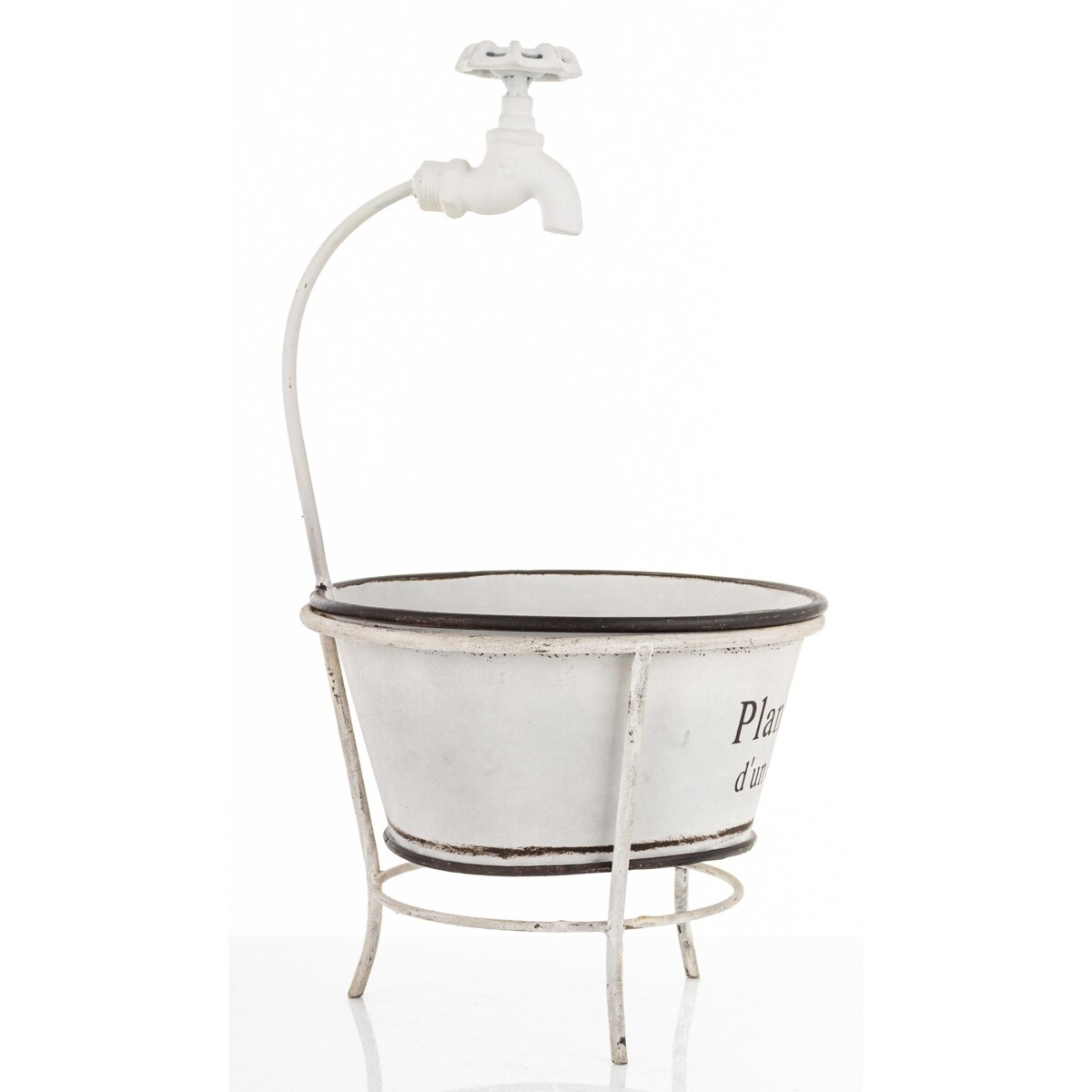 Kwietnik metalowy 41x22x22 cm MISKA-2 z kranikiem