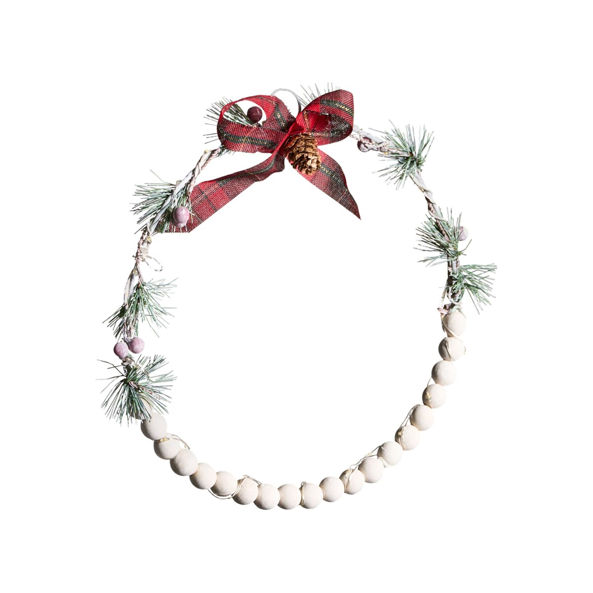 Zestaw 3 dekoracji wiszących LED KEITELE Wianek 25/30/35 cm Biały