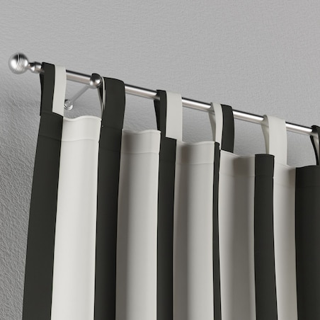 Zasłona na szelkach 1 szt. 130x260 pasy czarno-białe