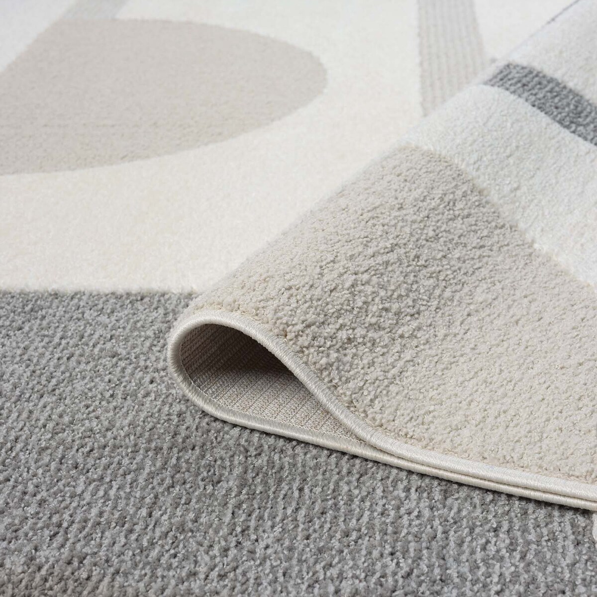 Dywan nowoczesny geometryczny Lounia 99920 Szary Krem 80x300