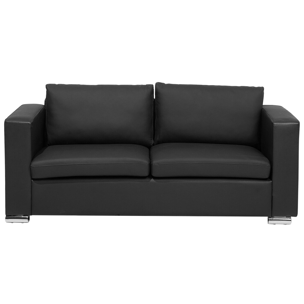 Komplet wypoczynkowy skórzany 6-osobowy czarny HELSINKI