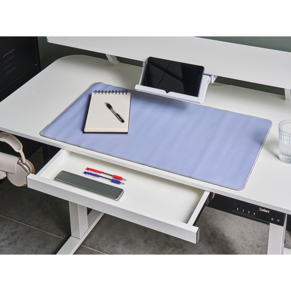 Biurko regulowane elektrycznie WILBANKS Biały 120 cm 60 cm Z portem USB