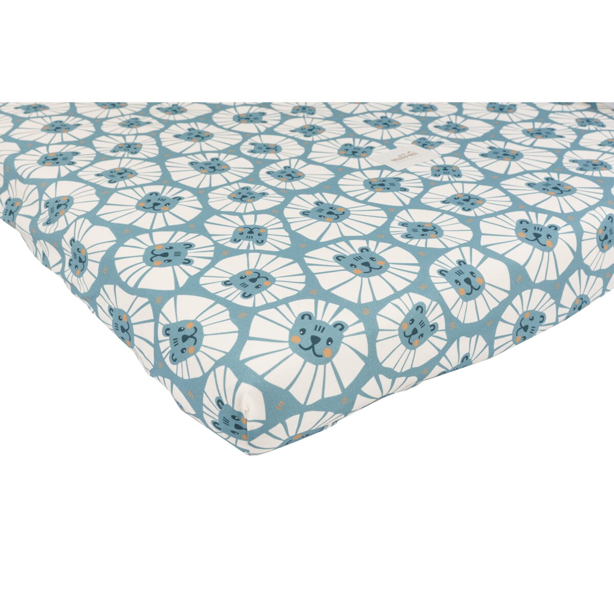 Prześcieradło bawełniane denim lions - S