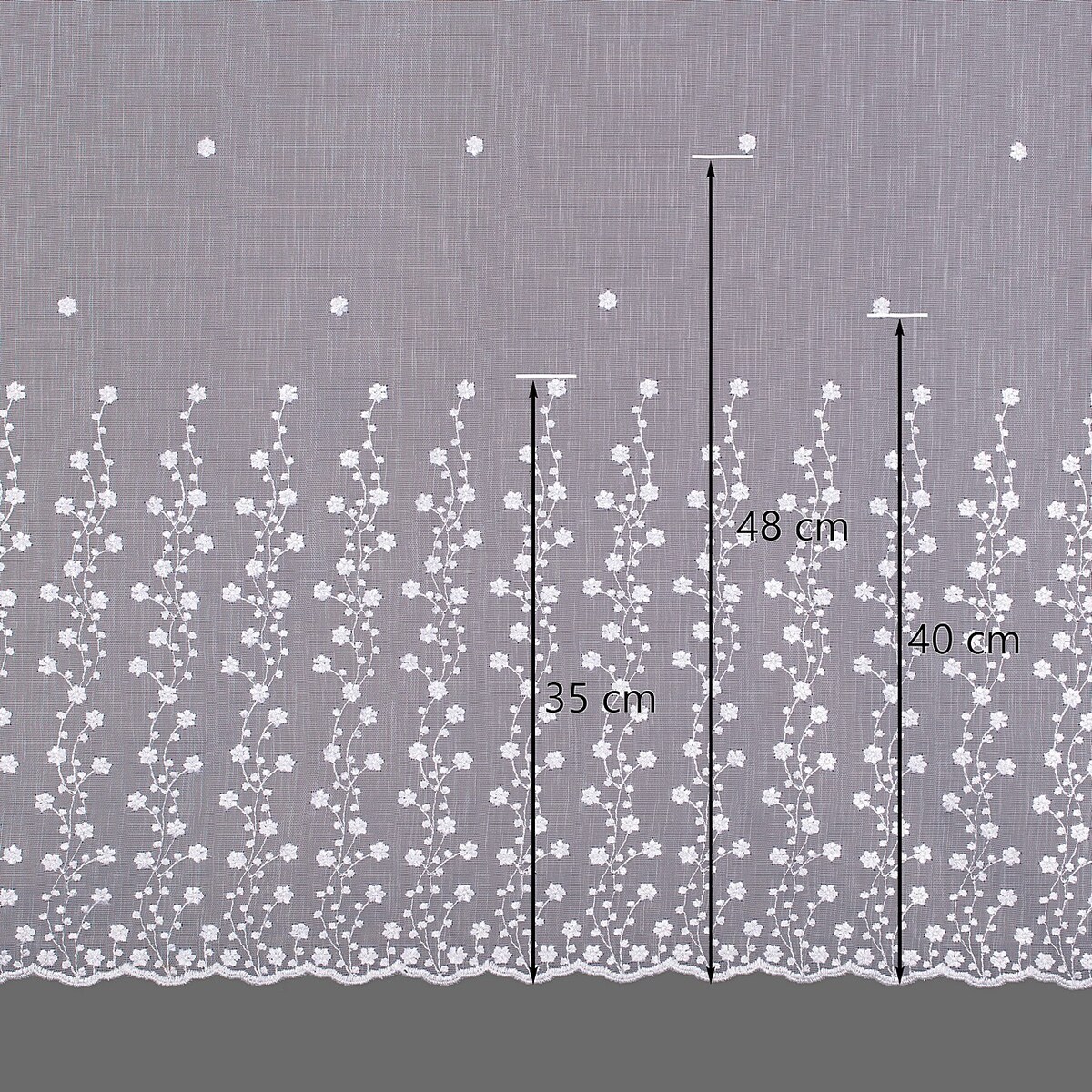 Firana na taśmie 300x245 biały ze wzorem