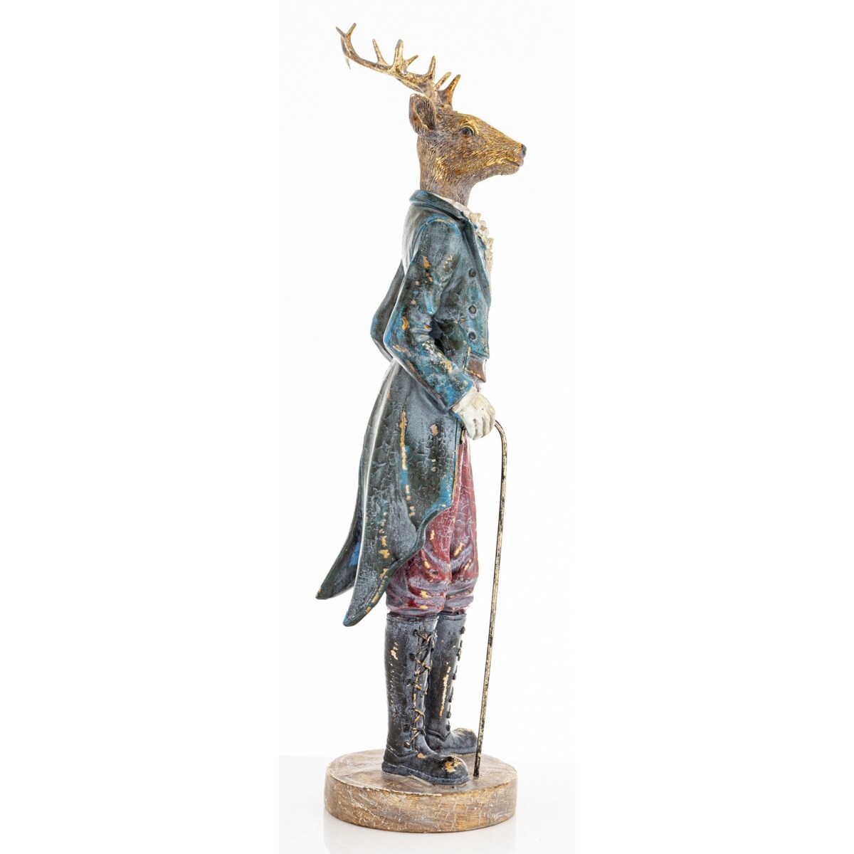 Figurka - elegancki jeleń 42x13x11 cm ELEGANTE z laską