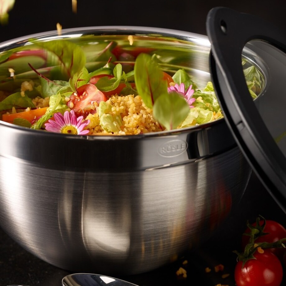 Zestaw mis stalowych z pokrywami 20,24cm - Roesle