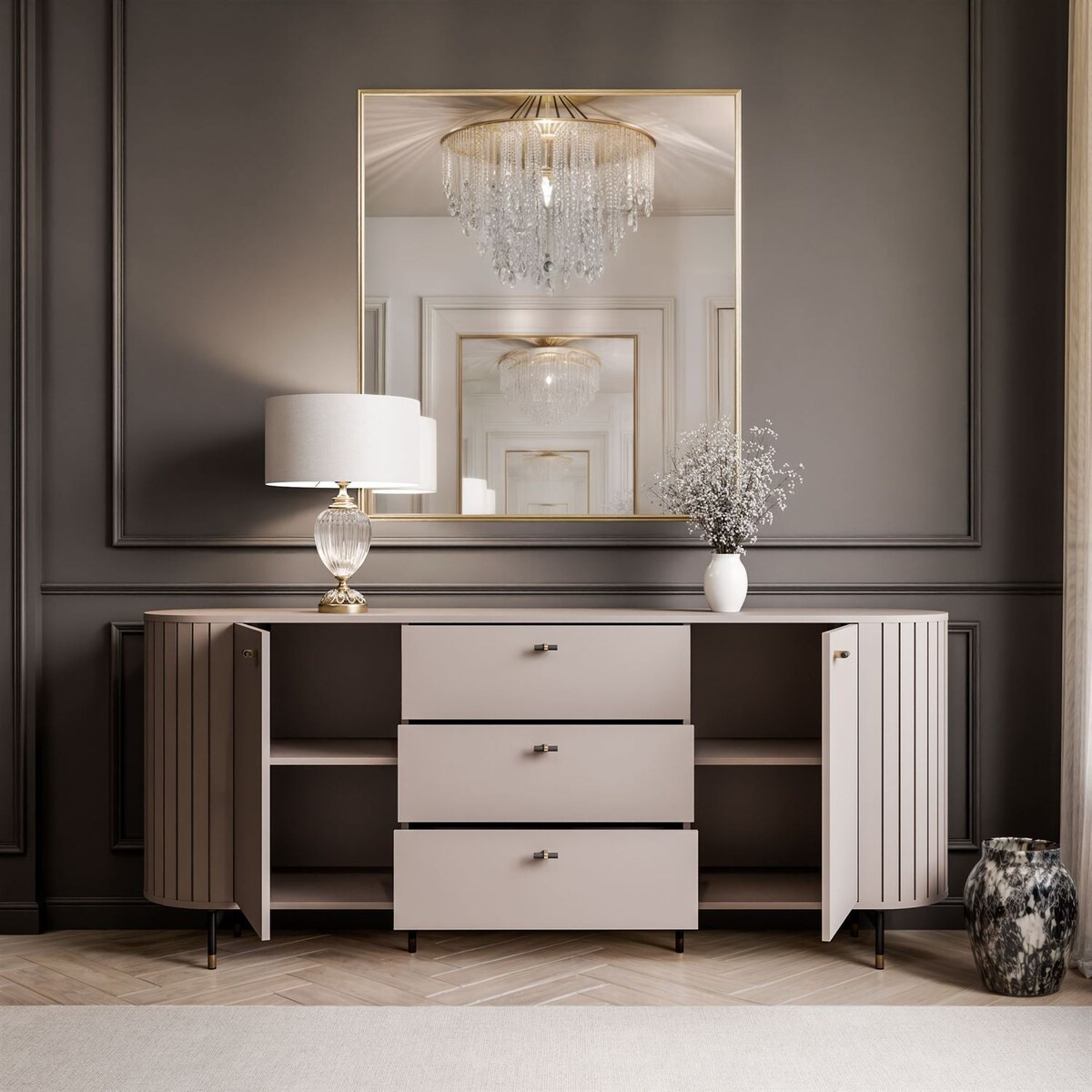 Komoda ELODIE 190 2D3S kaszmir