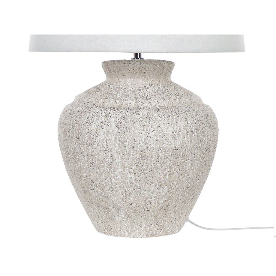 Lampa stołowa ceramiczna kremowa CAINE