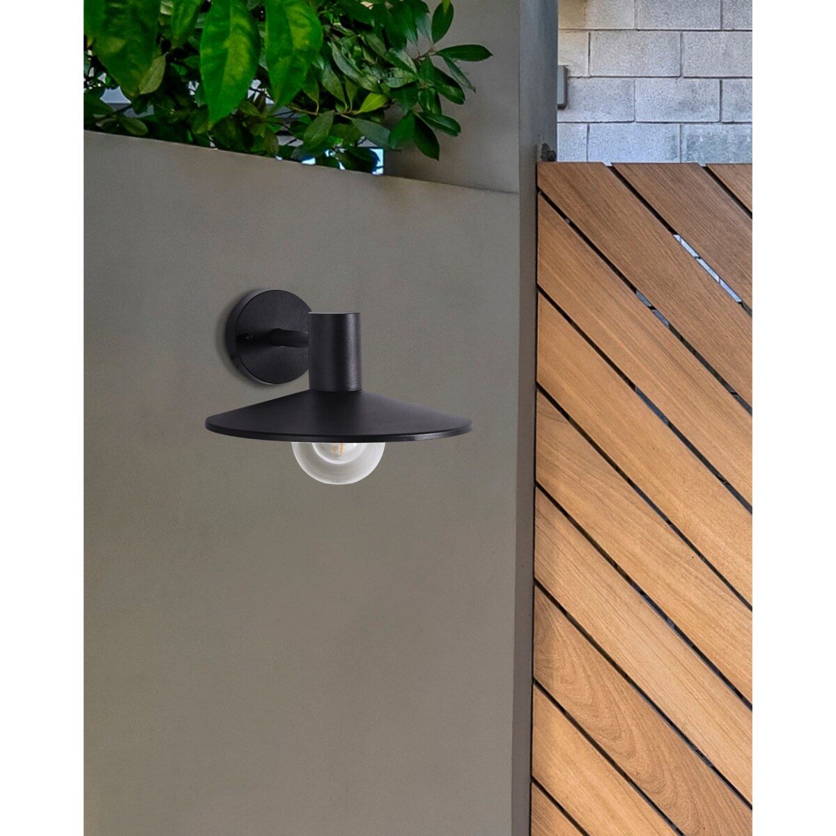 Lampa ścienna zewnętrzna czarna BARALIA