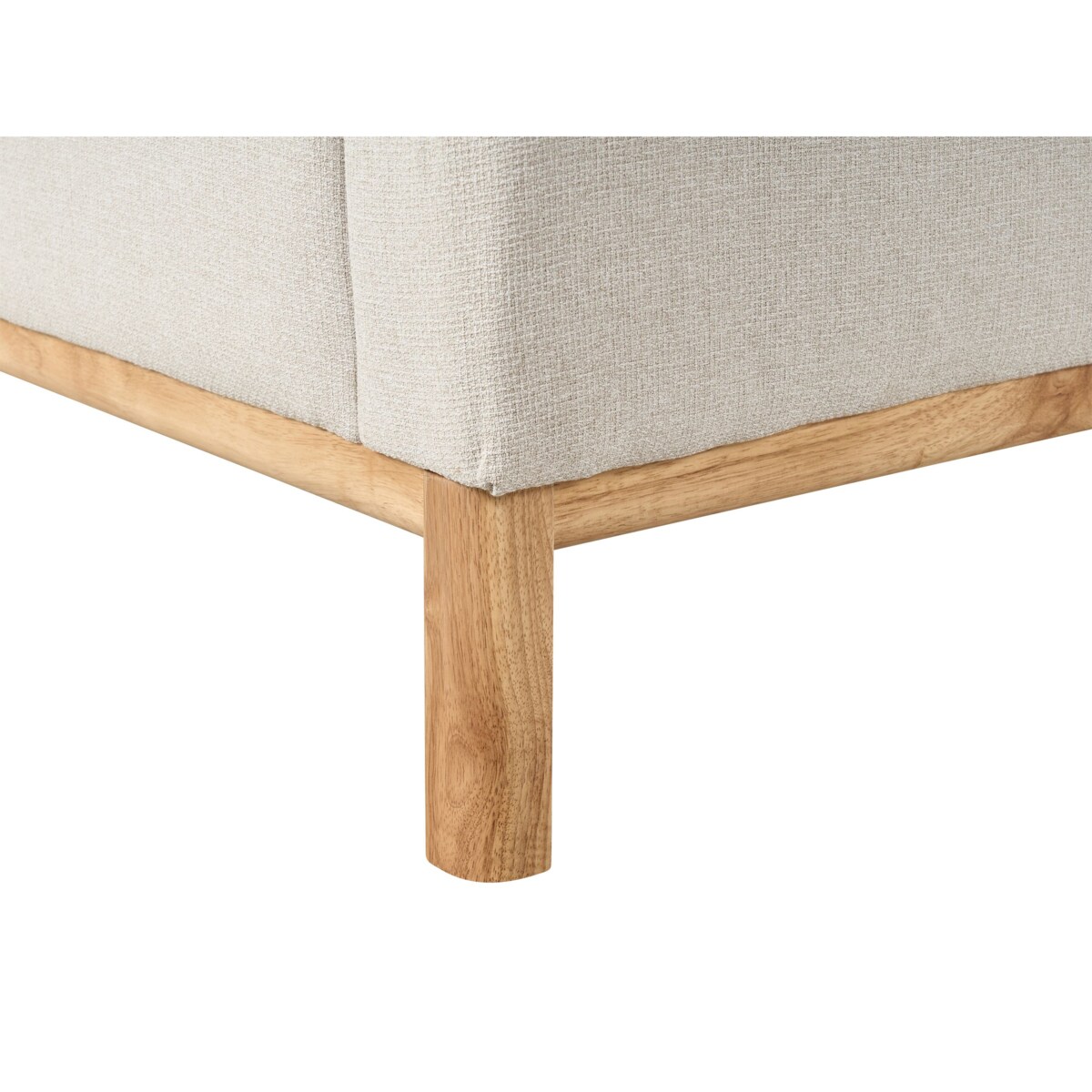 Sofa narożna prawostronna SOSJO Jasnobeżowy Tkanina