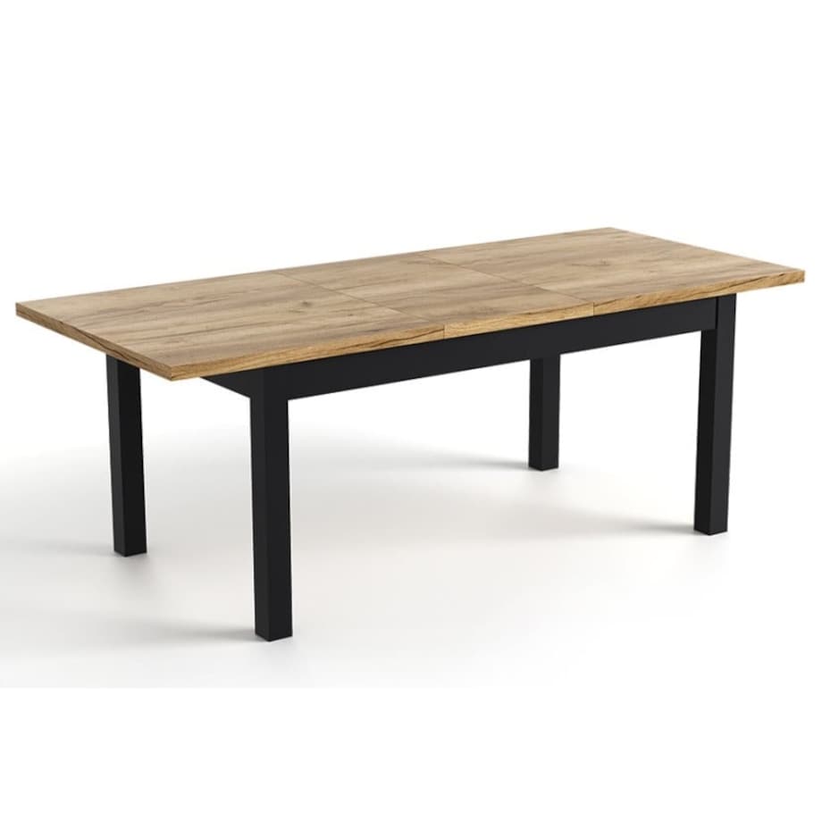 Stół rozkładany 90x90/130 dąb sonoma + nogi czarne