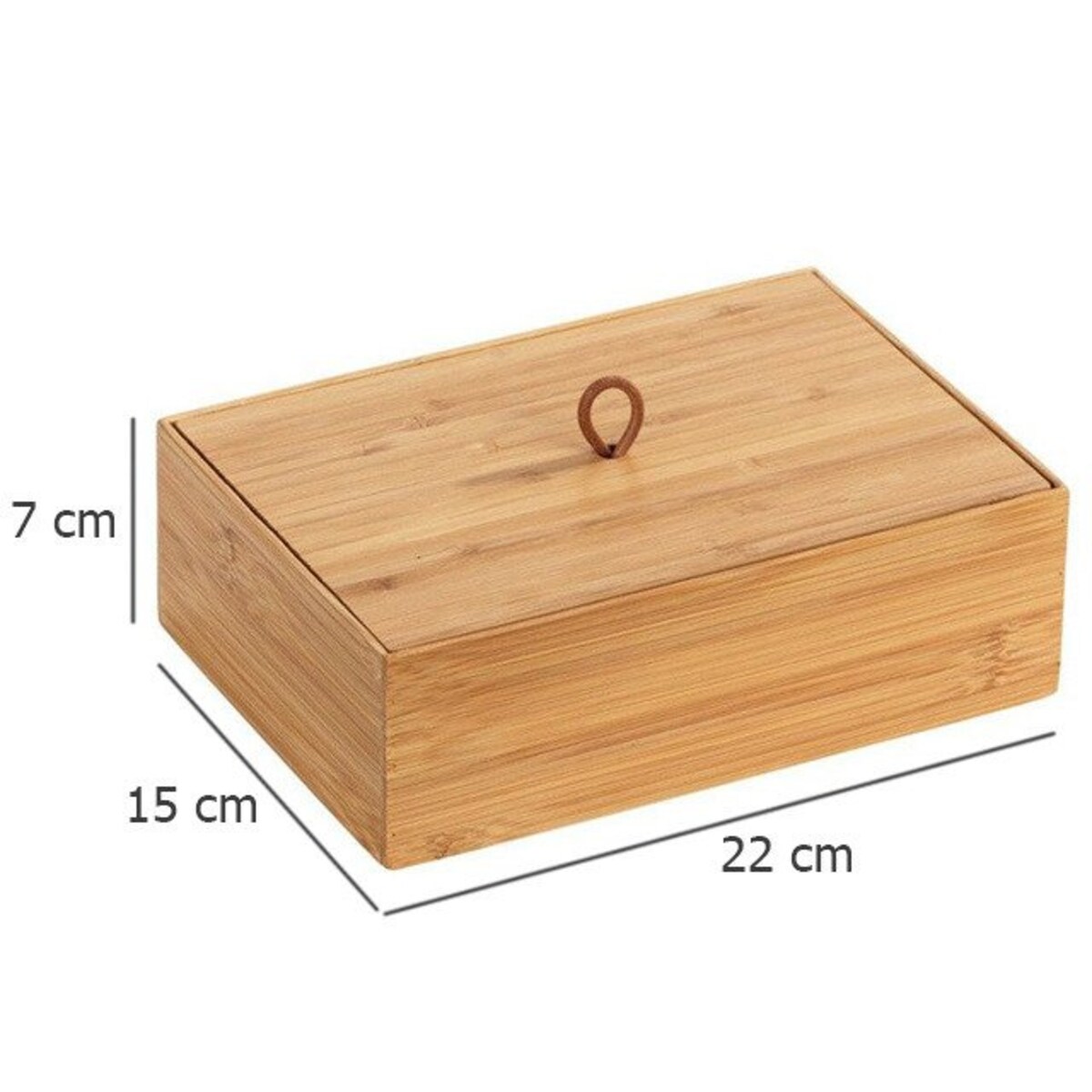 Organizer łazienkowy TERRA, bambus, 22 x 15 cm, WENKO, kolor brązowy
