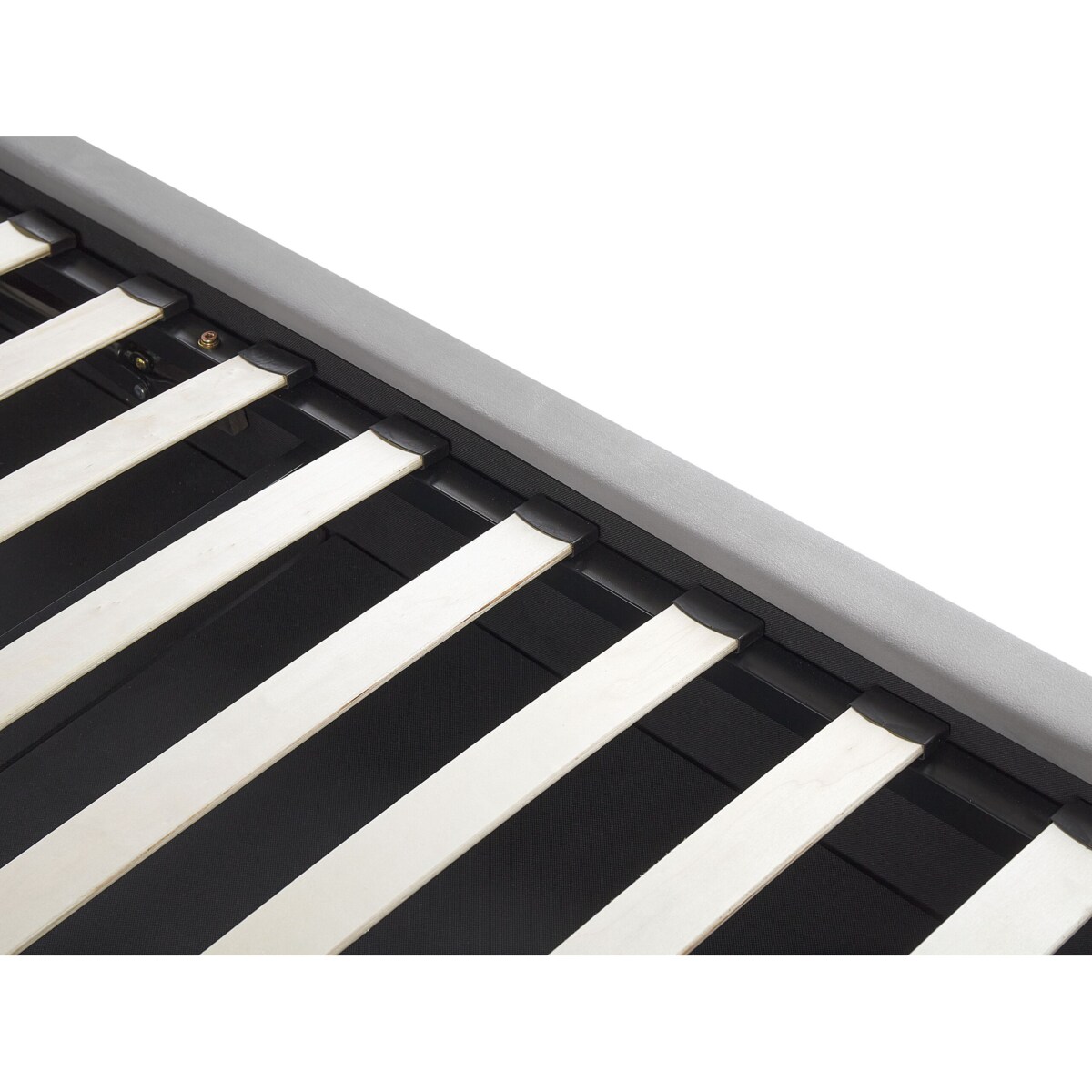 Łóżko z pojemnikiem welurowe 160 x 200 cm jasnoszare BATILLY