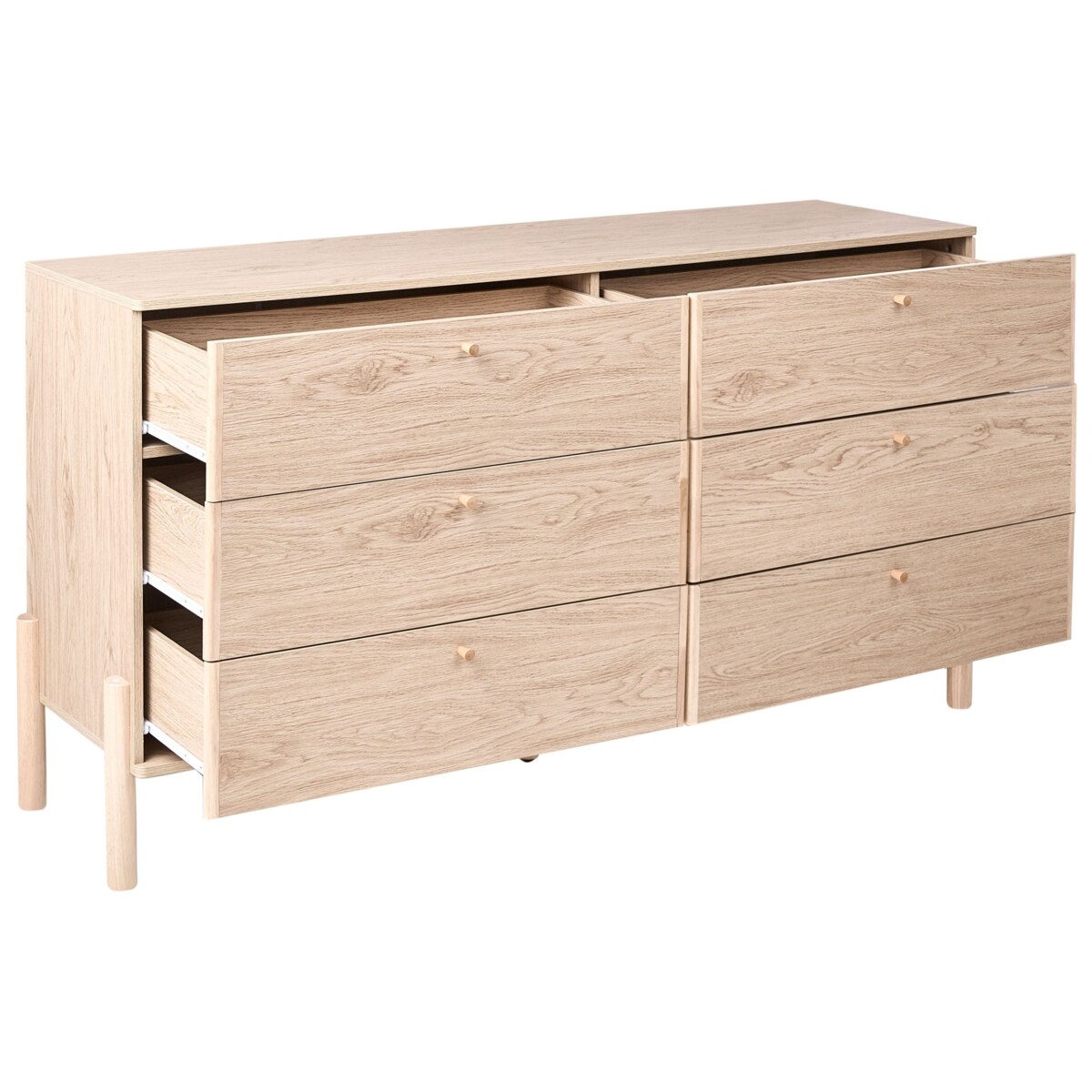 Komoda 6 szuflad COLLINS Jasnobrązowy