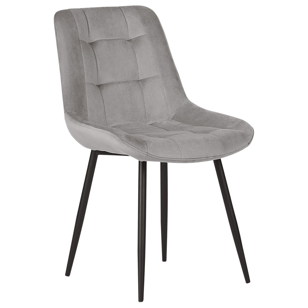 Zestaw 2 krzeseł do jadalni welurowy szary MELROSE