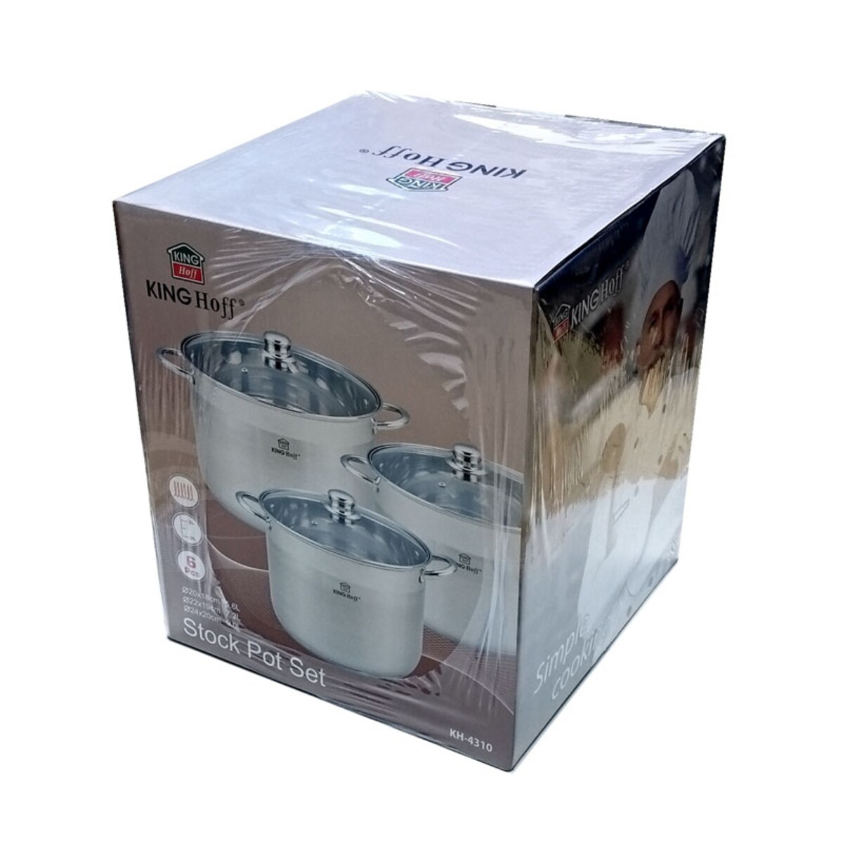 Zestaw garnków gastronomicznych KINGHOFF 6 elementów 9L/7L/5L