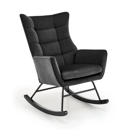 Fotel bujany BAZALTO VELVET czarny