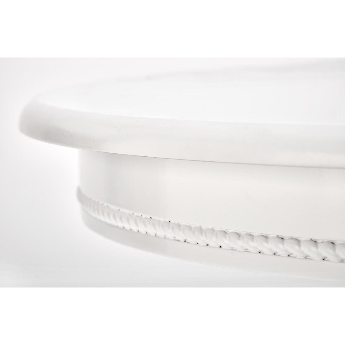 STÓŁN ROZKŁADANY Bator OKRĄGŁY 90 cm biały klasyczny