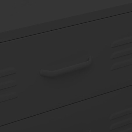 vidaXL Szafka z szufladami, czarna, 80x35x101,5 cm, stalowa