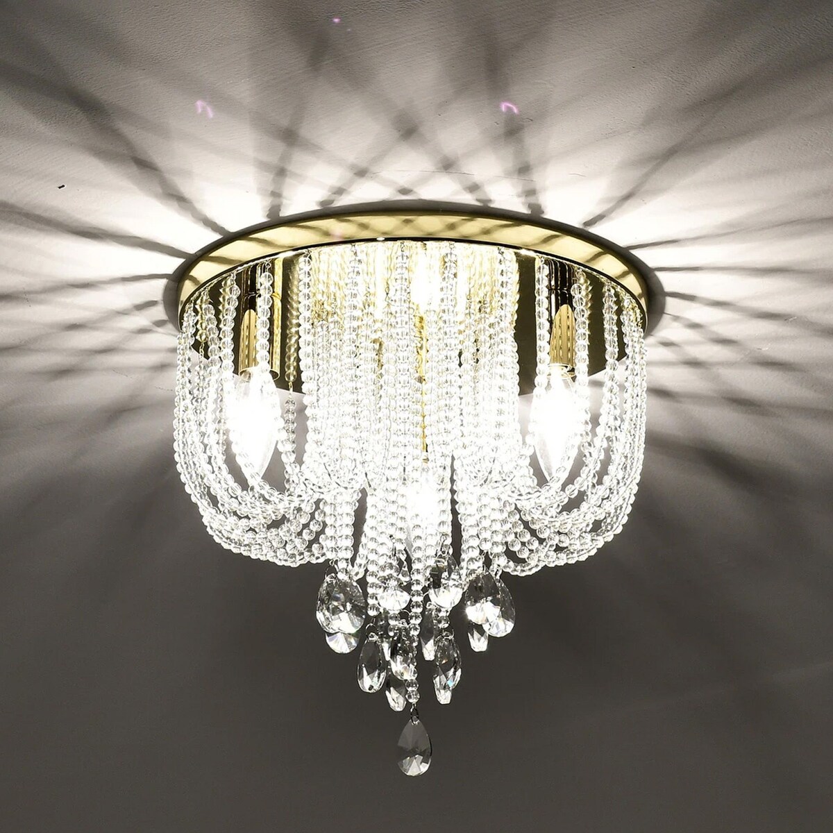 Lampa Sufitowa App1625-3C Chrom Złoty, Metal