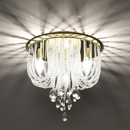 Lampa Sufitowa App1625-3C Chrom Złoty, Metal