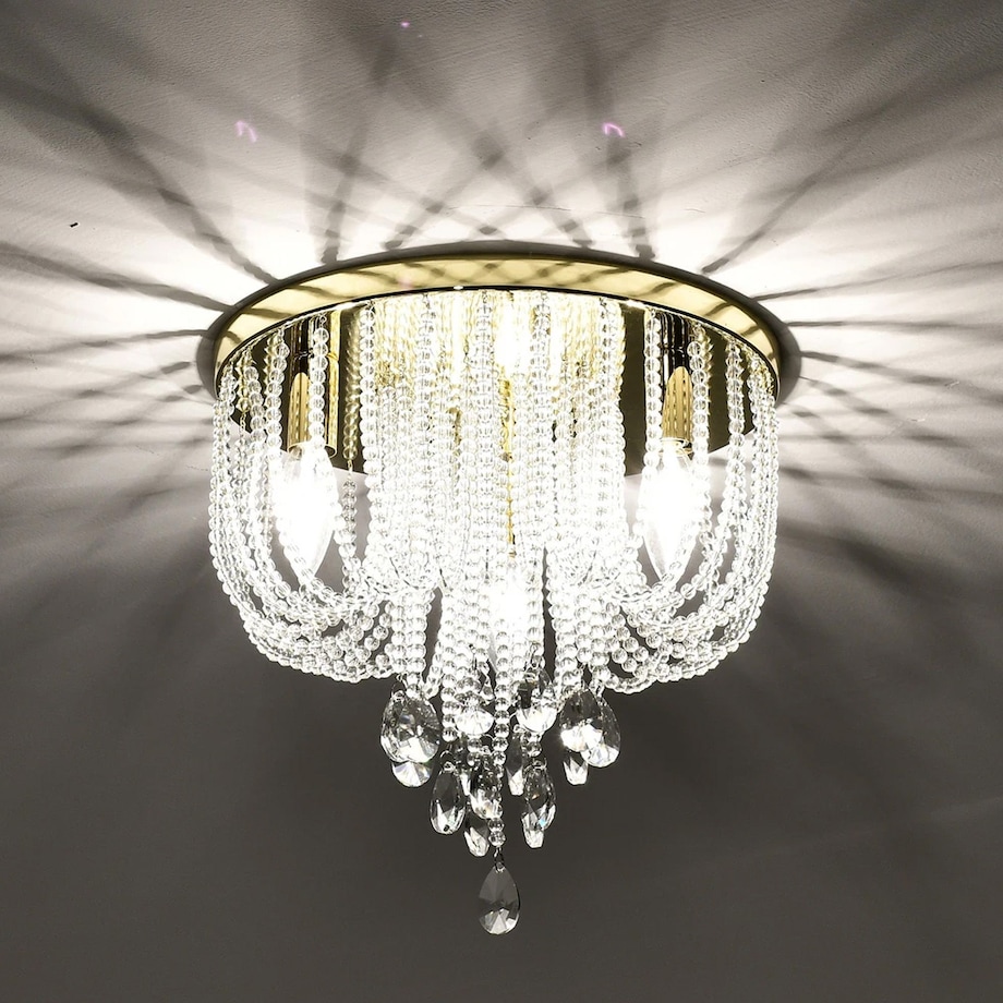 Lampa Sufitowa App1625-3C Chrom Złoty, Metal